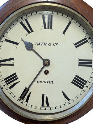 Lot 564 - THOMAS GATH & CO - LATE 19TH CENTURY BRISTOL FACTORY / STATION CLOCK