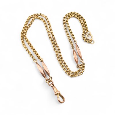 Lot 478 - EARLY 20TH CENTURY 9CT GOLD LINK NECKLACE CHAIN