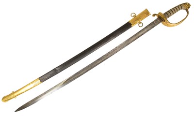 Lot 260 - EARLY 19TH CENTURY BRITISH 1827 PATTERN NAVAL SWORD