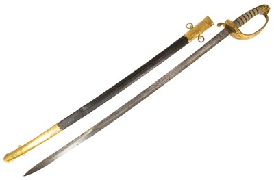 Lot 260 - EARLY 19TH CENTURY BRITISH 1827 PATTERN NAVAL SWORD