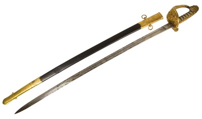 Lot 260 - EARLY 19TH CENTURY BRITISH 1827 PATTERN NAVAL SWORD