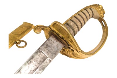 Lot 260 - EARLY 19TH CENTURY BRITISH 1827 PATTERN NAVAL SWORD