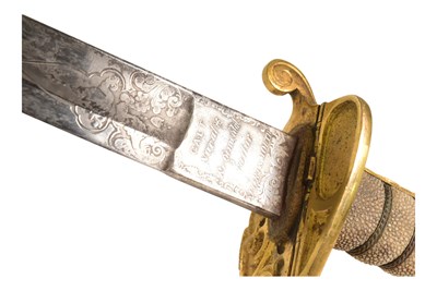 Lot 260 - EARLY 19TH CENTURY BRITISH 1827 PATTERN NAVAL SWORD