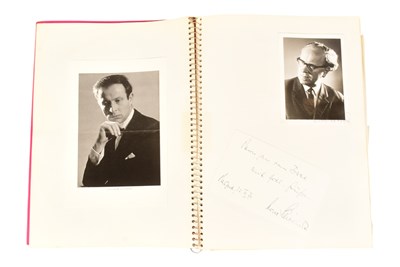 Lot 25 - MUSICIANS - LARGE ALBUM OF MID-CENTURY MUSICIAN AUTOGRAPHS