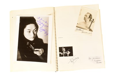 Lot 25 - MUSICIANS - LARGE ALBUM OF MID-CENTURY MUSICIAN AUTOGRAPHS