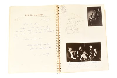 Lot 25 - MUSICIANS - LARGE ALBUM OF MID-CENTURY MUSICIAN AUTOGRAPHS