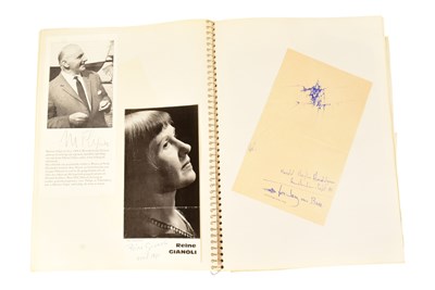 Lot 25 - MUSICIANS - LARGE ALBUM OF MID-CENTURY MUSICIAN AUTOGRAPHS