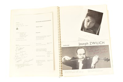 Lot 25 - MUSICIANS - LARGE ALBUM OF MID-CENTURY MUSICIAN AUTOGRAPHS