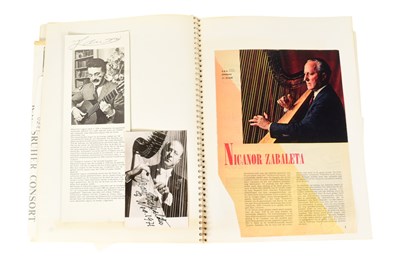 Lot 25 - MUSICIANS - LARGE ALBUM OF MID-CENTURY MUSICIAN AUTOGRAPHS