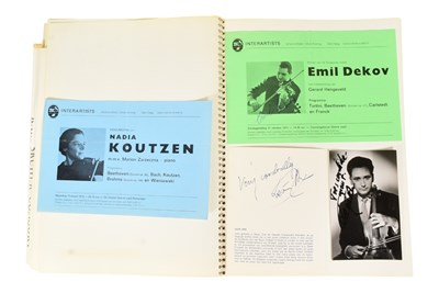 Lot 25 - MUSICIANS - LARGE ALBUM OF MID-CENTURY MUSICIAN AUTOGRAPHS