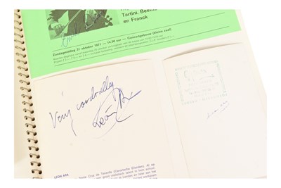 Lot 25 - MUSICIANS - LARGE ALBUM OF MID-CENTURY MUSICIAN AUTOGRAPHS