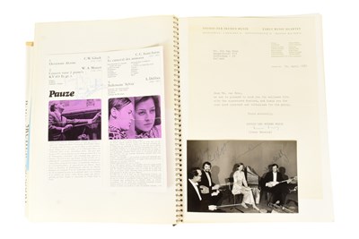 Lot 25 - MUSICIANS - LARGE ALBUM OF MID-CENTURY MUSICIAN AUTOGRAPHS
