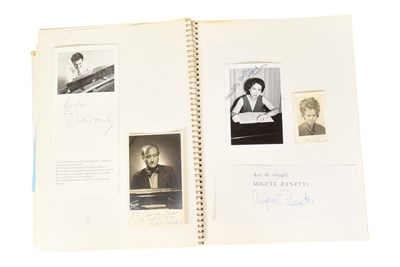 Lot 25 - MUSICIANS - LARGE ALBUM OF MID-CENTURY MUSICIAN AUTOGRAPHS