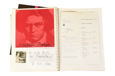 Lot 25 - MUSICIANS - LARGE ALBUM OF MID-CENTURY MUSICIAN AUTOGRAPHS