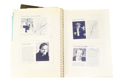 Lot 25 - MUSICIANS - LARGE ALBUM OF MID-CENTURY MUSICIAN AUTOGRAPHS