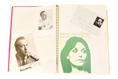 Lot 25 - MUSICIANS - LARGE ALBUM OF MID-CENTURY MUSICIAN AUTOGRAPHS