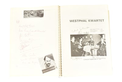 Lot 25 - MUSICIANS - LARGE ALBUM OF MID-CENTURY MUSICIAN AUTOGRAPHS