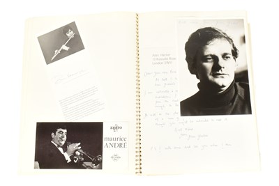 Lot 25 - MUSICIANS - LARGE ALBUM OF MID-CENTURY MUSICIAN AUTOGRAPHS
