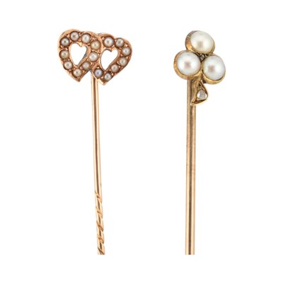 Lot 18 - TWO 19TH CENTURY LAPEL STICKPINS