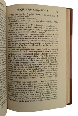 Lot 8 - BINDINGS:- AUSTEN, JANE. C1920 THE WORKS ROBERT RIVIERE EDITION IN FIVE VOLUMES