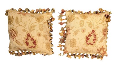 Lot 88 - PAIR OF VINTAGE PAOLETTI NEEDLEPOINT THROW CUSHIONS
