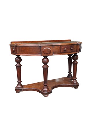 Lot 714a - 19TH CENTURY VICTORIAN DEMI-LUNE HALL CONSOLE TABLE