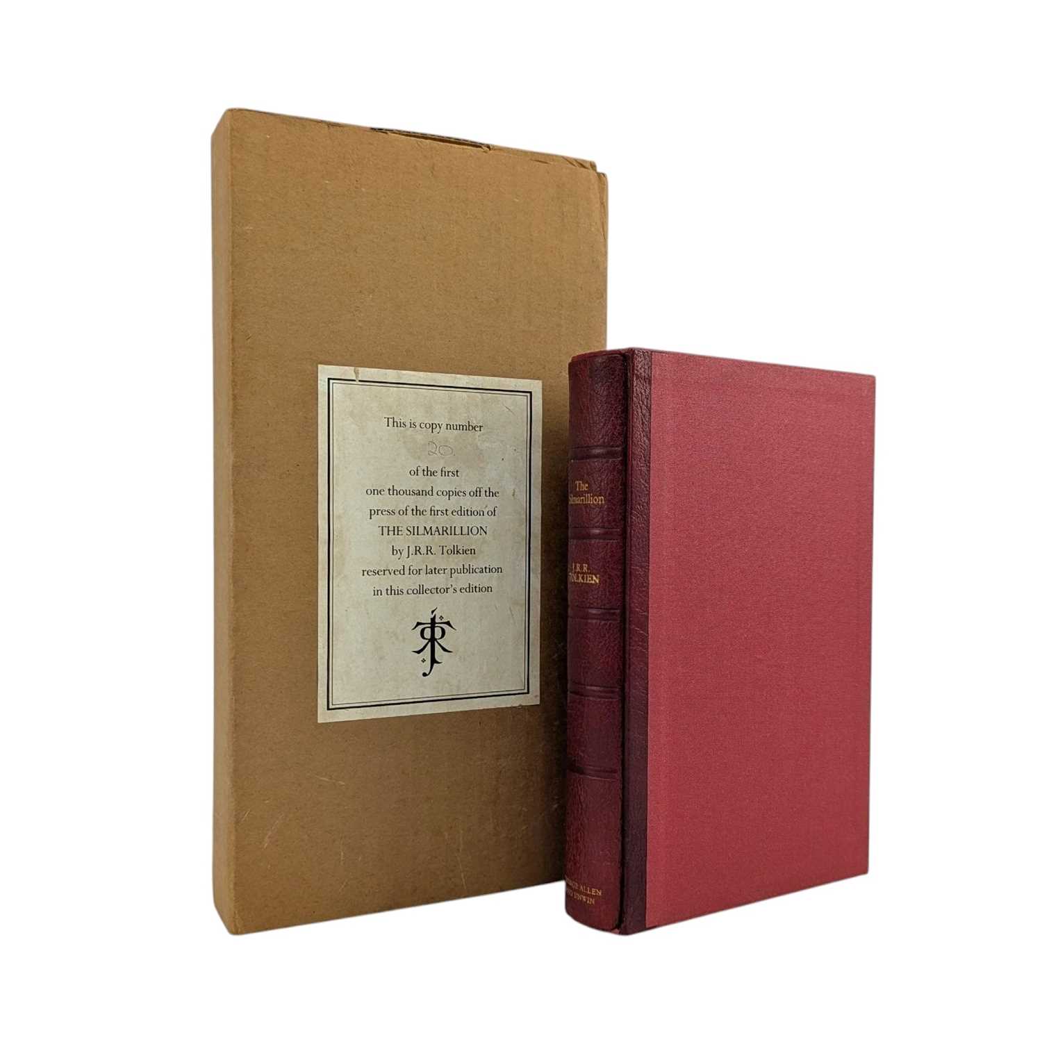 Lot 200 - TOLKIEN, J. R. R. 1977 THE SILMARILLION FIRST SIGNED LIMITED NUMBERED DELUXE EDITION IN ORIG. BOX