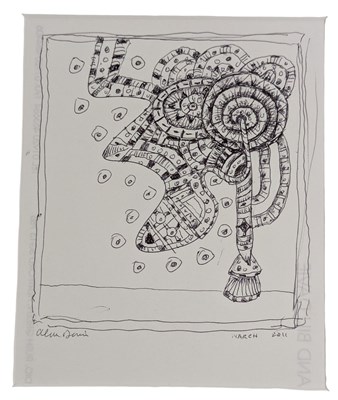 Lot 113 - ALAN DAVIE (1920-2014) - UNTITLED PEN SKETCH PAINTING