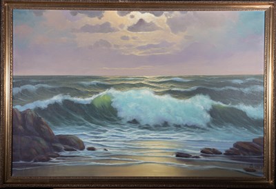 Lot 25 - UNKNOWN CONTEMPORARY - UNTITLED OIL ON CANVAS PAINTING