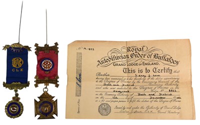 Lot 303 - ROYAL ANTIQUARIAN ORDER OF BUFFALOES - X2 MASONIC MEDALS