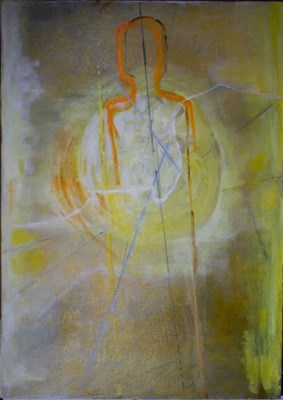 Lot 98 - MIRCEA MAROSIN (1921-2007) - UNTITLED ABSTRACT OIL ON CANVAS PAINTING