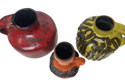 Lot 95 - KREUTZ KERAMIK - THREE 1960S WEST GERMAN VASES