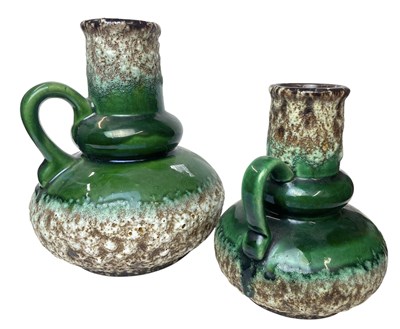 Lot 71 - JOPEKO KERAMIK - MODEL 416 & 402 - PAIR OF 60S WEST GERMAN JUGS