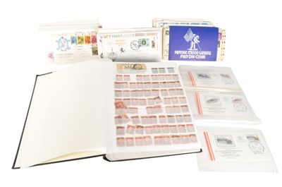 Lot 532 - STAMP ALBUM COMPRISING 19TH CENTURY STAMPS AND FIRST DAY COVERS