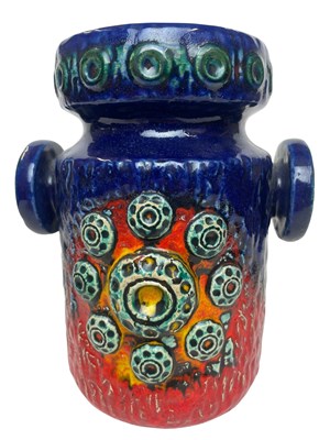 Lot 101 - DUMLER & BREIDEN - MODEL 90 - FAT LAVA SATURN VASE