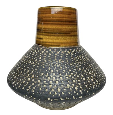 Lot 22 - WEST GERMAN POTTERY MAKER - 1960S TEXTURED RED VASE