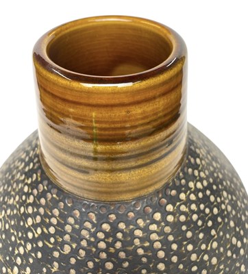 Lot 22 - WEST GERMAN POTTERY MAKER - 1960S TEXTURED RED VASE
