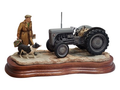 Lot 243 - BORDER FINE ARTS - HAND MADE LATE 20TH CENTURY TRACTOR FIGURE GROUP