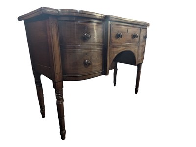 Lot 980 - GEORGE III 19TH CENTURY MAHOGANY DRESSER BASE SIDEBOARD