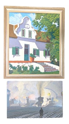 Lot 42 - PAIR OF 20TH CENTURY POINTILISM STYLE OIL ON BOARD PAINTINGS