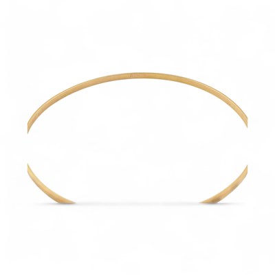 Lot 312 - 750 / 18CT GOLD MARKED ENGINE TURNED BANGLE