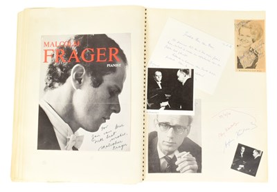 Lot 14 - MUSICIANS - LARGE ALBUM OF MID-CENTURY MUSICIAN AUTOGRAPHS