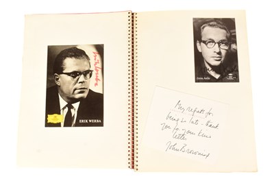 Lot 189 - MUSICIANS - LARGE ALBUM OF MID-CENTURY MUSICIAN AUTOGRAPHS