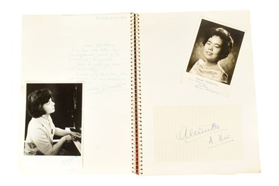 Lot 189 - MUSICIANS - LARGE ALBUM OF MID-CENTURY MUSICIAN AUTOGRAPHS