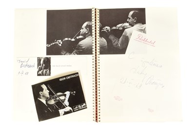 Lot 189 - MUSICIANS - LARGE ALBUM OF MID-CENTURY MUSICIAN AUTOGRAPHS