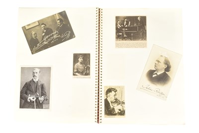 Lot 189 - MUSICIANS - LARGE ALBUM OF MID-CENTURY MUSICIAN AUTOGRAPHS