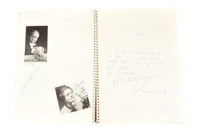 Lot 189 - MUSICIANS - LARGE ALBUM OF MID-CENTURY MUSICIAN AUTOGRAPHS