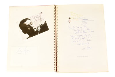 Lot 189 - MUSICIANS - LARGE ALBUM OF MID-CENTURY MUSICIAN AUTOGRAPHS