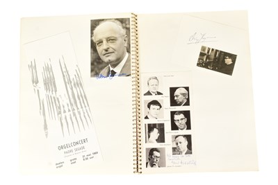 Lot 189 - MUSICIANS - LARGE ALBUM OF MID-CENTURY MUSICIAN AUTOGRAPHS