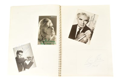Lot 189 - MUSICIANS - LARGE ALBUM OF MID-CENTURY MUSICIAN AUTOGRAPHS